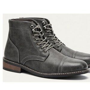 Porto Cervo Men's Durable Leather Lace Up Ankle Boots
